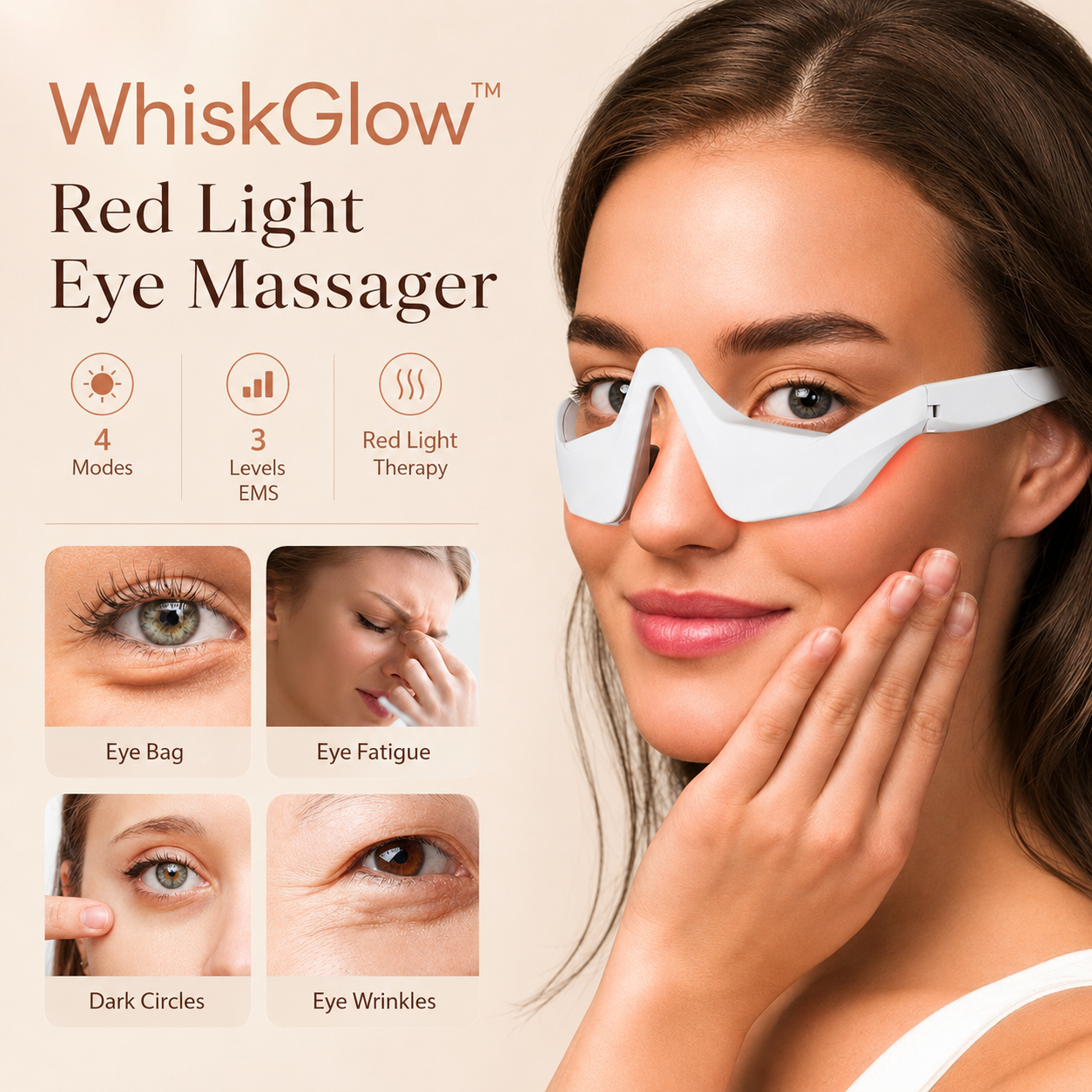 WhiskGlow™ Red Light Eye Massager