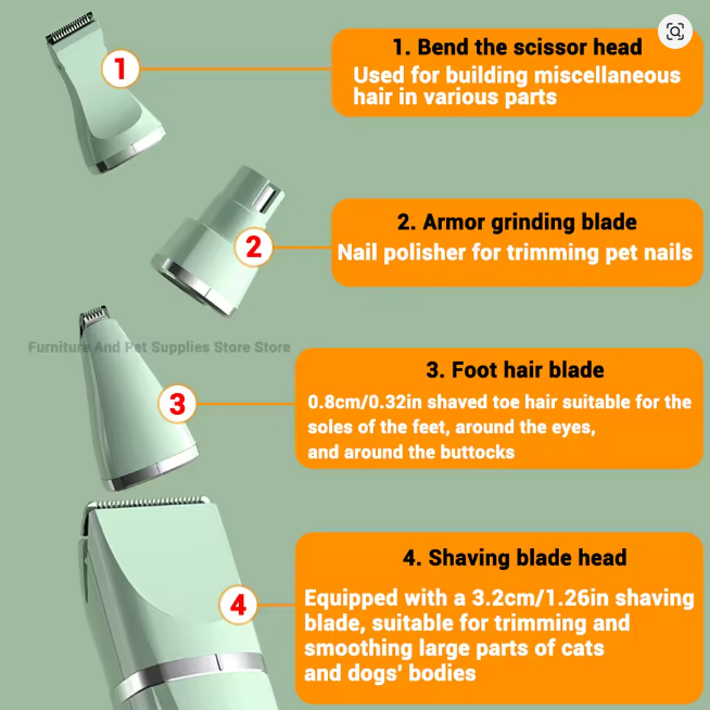 4 in 1 pet grooming kit
