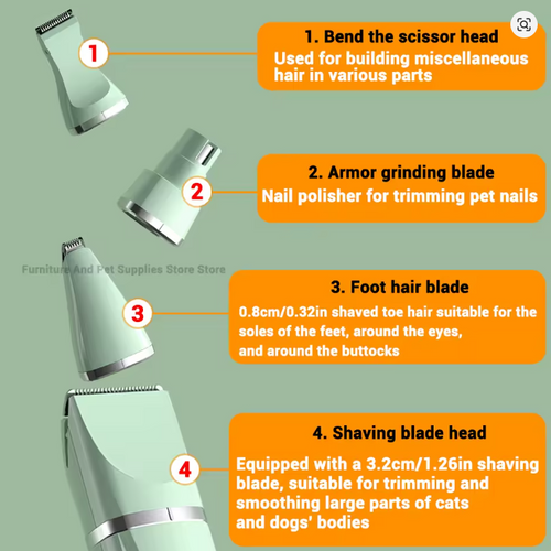 4 in 1 pet grooming kit